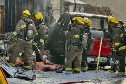 police-open-fire-on-stolen-truck-that-later-hit-house,-caused-explosion