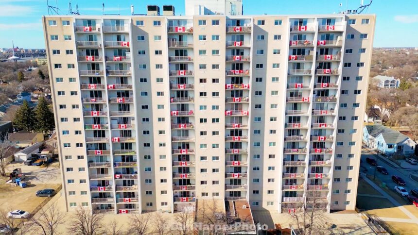 tenants-in-winnipeg-highrise-display-canadian-pride