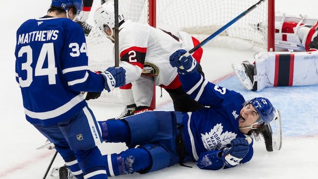 battle-of-ontario:-stars-shine-for-leafs-in-convincing-game-1-victory-over-senators