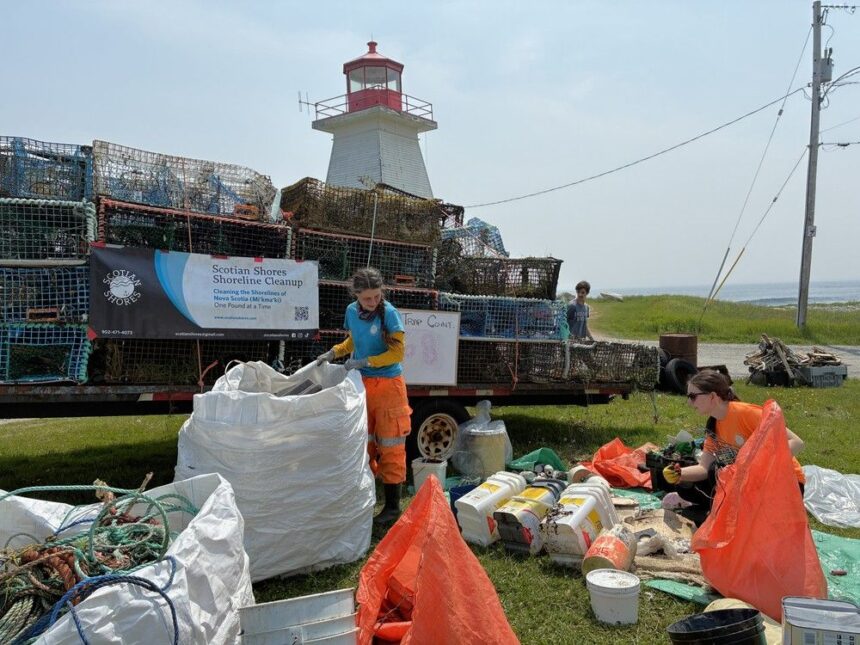 one-great-big-team-effort:-coastal-cleanup-at-baccaro-point-nets-400-lobster-traps