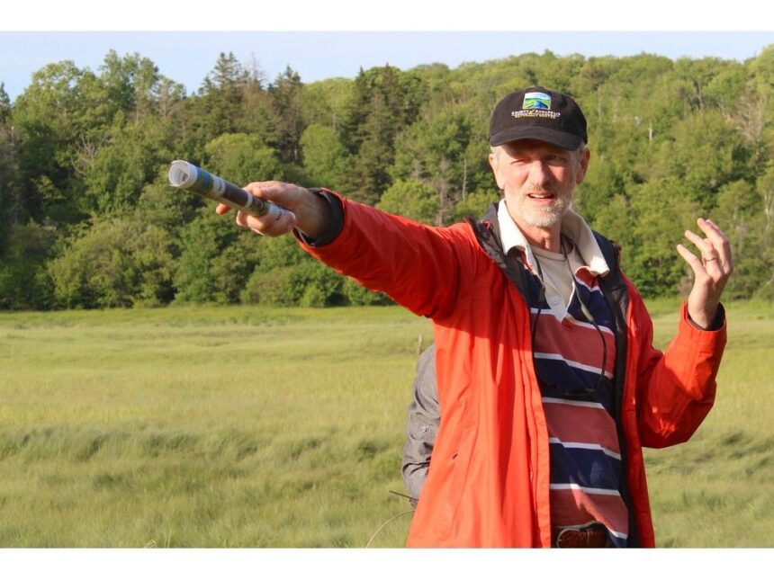 pointing-out-potential-site-of-poutrincourt’s-1607-mill