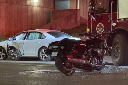 person-taken-to-hospital-in-unstable-condition-after-crash-between-motorcycle,-car-in-winnipeg