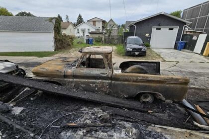 family-devastated-after-fire-destroys-garage-and-vintage-truck
