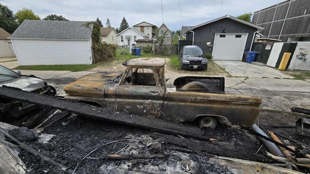 family-devastated-after-fire-destroys-garage-and-vintage-truck