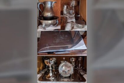 thieves-smash-stained-glass-church-window-before-making-off-with-unique-silver-religious-items-in-winnipeg