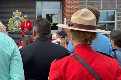 rcmp-put-on-their-dress-reds-to-open-state-of-the-art-detachment-in-cornwall,-pei.