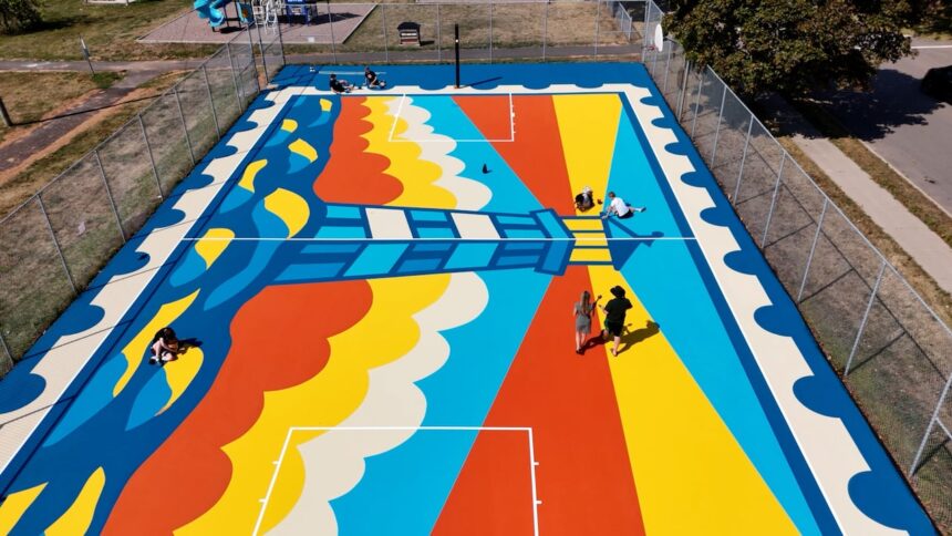 charlottetown-has-a-beautiful-new-basketball-court-that,-from-the-sky,-doubles-as-a-painting