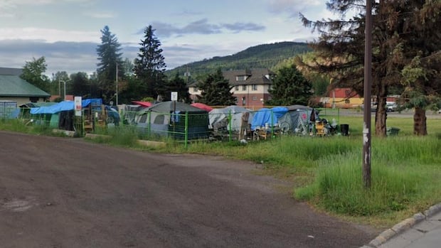 bc.-town-hires-private-security-guards-to-patrol-homeless-encampment,-downtown-core